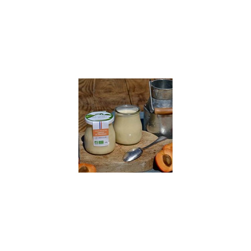 Yaourts (vache)-Yaourt brassé BIO abricot - unité-LA FERME DES DELICES