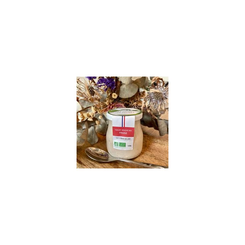Yaourt brassé BIO Fraise- 140 grsYaourts (vache)LA FERME DES DELICES