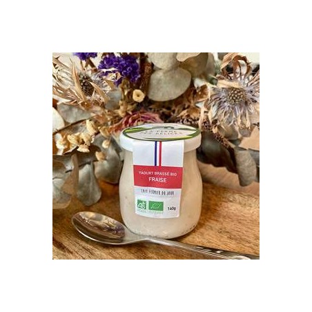 Yaourt brassé BIO Fraise- 140 grsYaourts (vache)LA FERME DES DELICES