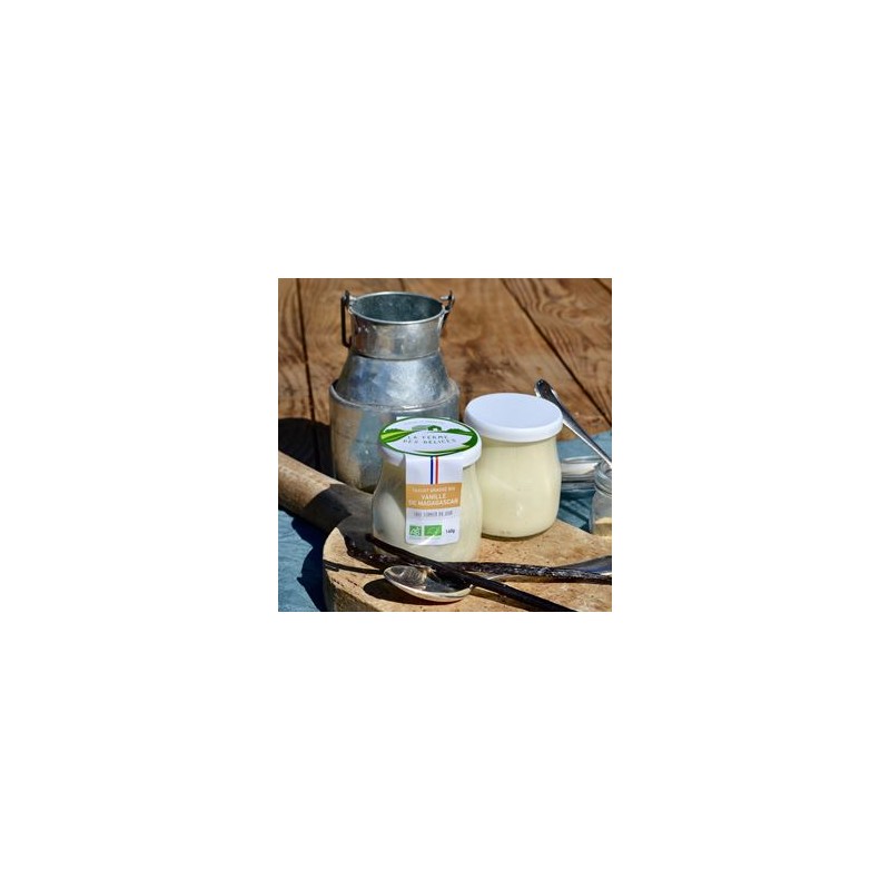 Yaourt BIO Vanille de Madagascar- 140 grsYaourts (vache)LA FERME DES DELICES
