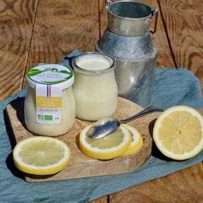 Yaourts (vache)-Yaourt brassé BIO Citron - unité-LA FERME DES DELICES