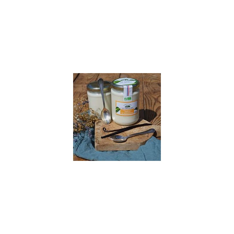 Yaourts (vache)-Yaourt BIO Vanille Madagascar - Pot 550 grs-LA FERME DES DELICES