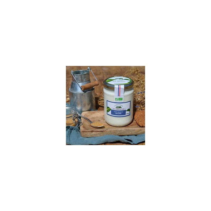 Yaourts (vache)-Yaourt brassé Nature BIO- Pot 550 gs-LA FERME DES DELICES