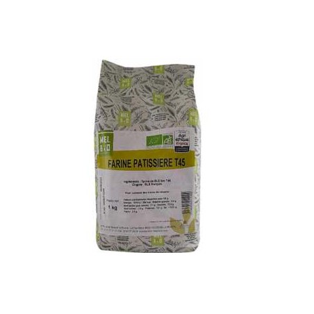 Farine de blé bio patissière T45- 1kgFarine BioBIODIS
