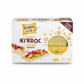 Produits Bio Tartines 3 céréales Sans Glüten -270 g GRILLON D'OR