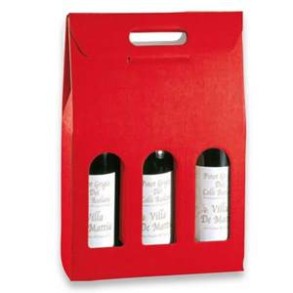 Coffret avec poignée-Pour 3 grandes bouteilles-Bon à offrir, cadeaux-PRODUITS SELECTIONNES