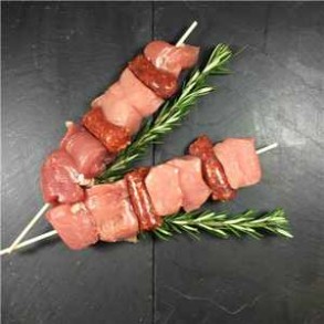 Viandes et Charcuterie-Brochette Porc x 2-BARON SYLVAIN - Porc