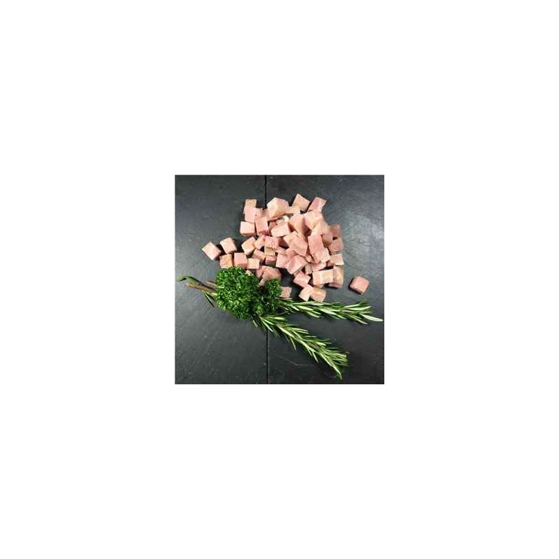 Commander en ligne-Dés de jambon blanc -100 gr-BARON SYLVAIN- Charc Commander en ligne-Dés de jambon blanc -100 gr-BARON SYLVAIN- Charc