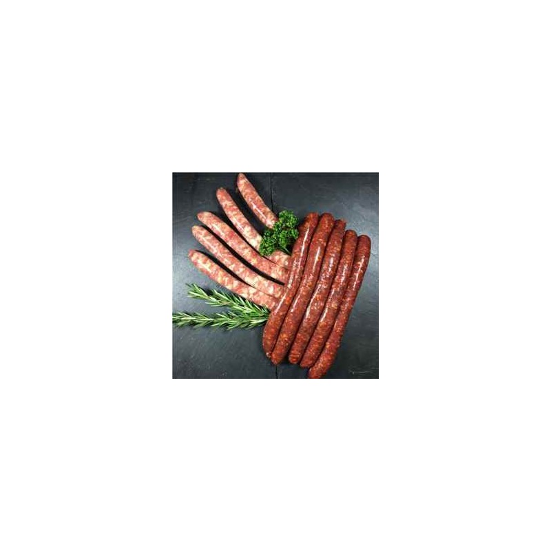 Mix Chipolatas Merguez - 600 grs env.Le veauBARON SYLVAIN- Charc