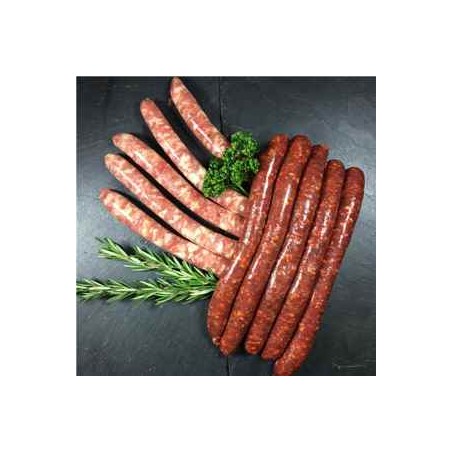 Mix Chipolatas Merguez - 600 grs env.Le veauBARON SYLVAIN- Charc