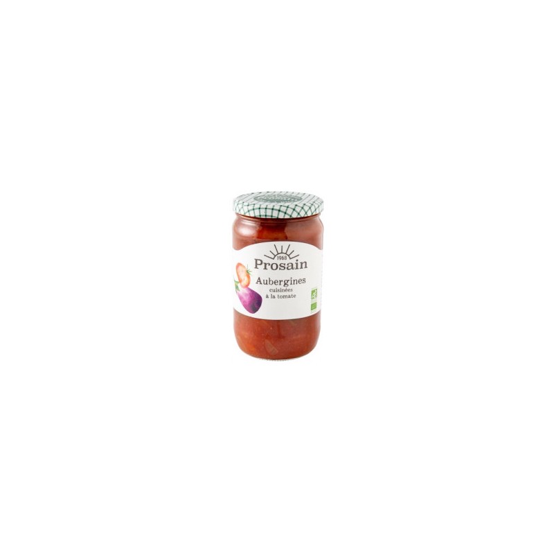 Légumes prêts à l'emploi-Aubergines cuisinées à la tomate (pot) - 650 g-BIODIS