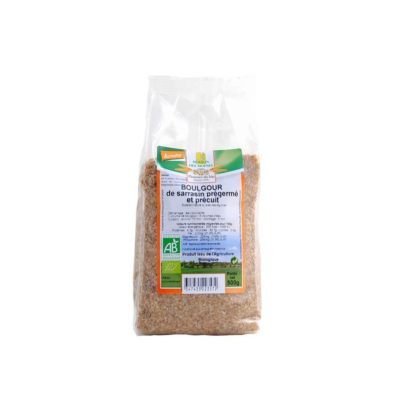 Boulgour de sarrasin prégermé -bio en 500 grsSemoules, légumes secs BIOBIODIS