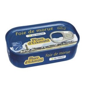 Conserve de poisson-Foie de Morue bio - 120 grs-BIODIS