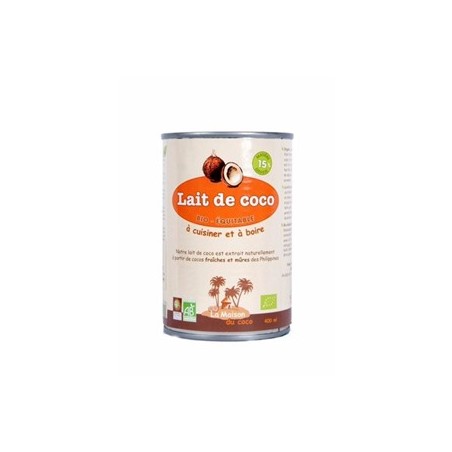 Lait de coco Bio- conserve de 400 mlBoisson végétaleBIODIS