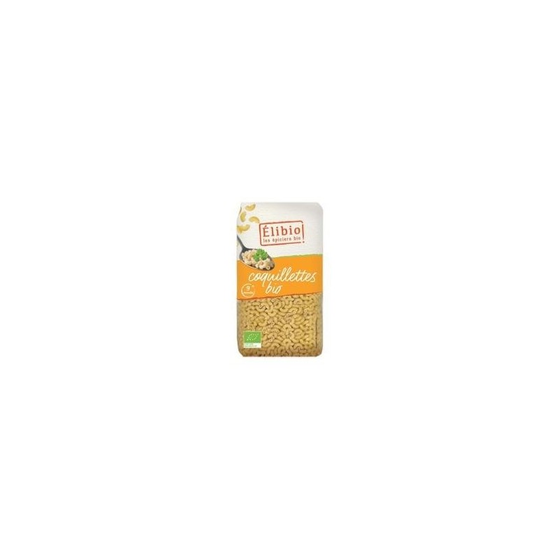 Pâtes Coquillette Blanches  Elibio 500 grsRiz, graines et pâtes bioAsso élibio