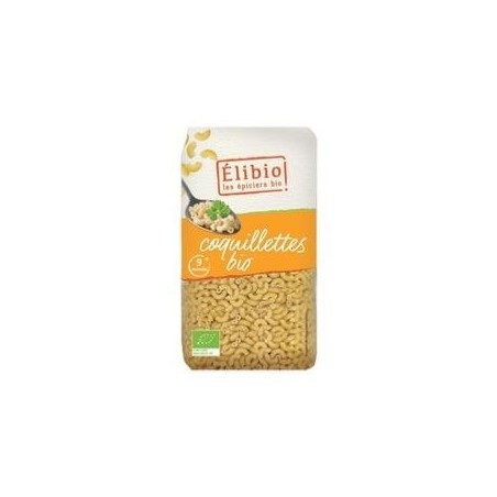Pâtes Coquillette Blanches  Elibio 500 grsRiz, graines et pâtes bioAsso élibio