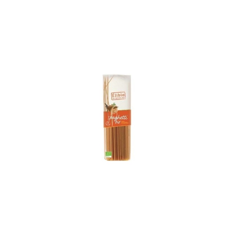 Pâtes spaghetti 1/2 complete Elibio 500grles pâtesAsso élibio