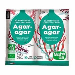 Farine, sucre, préparation-Agar Agar bio- 2 sachets-BIODIS