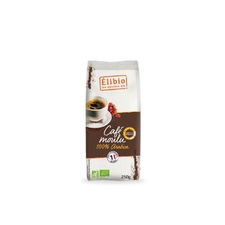 Café arabica Moulu Elibio-250 grsCafé bio, thés, tisanesAsso élibio