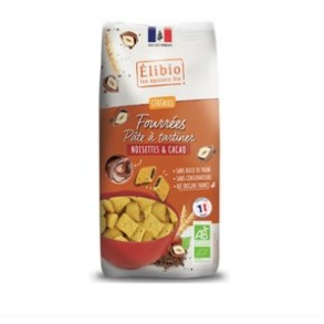 Produits Bio Céréales Fourrées Noisette/Cacao Elibio AB ELIBIO