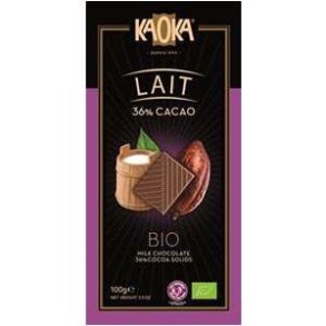 Produits Bio Chocolat au lait 38% KAOKA 100g BIODIS FRAIS