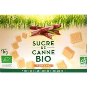 Produits Bio Sucre Roux morceaux bio 1 kg ELIBIO