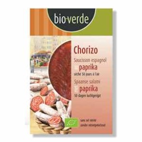 Porc bio-Chorizo salami tranché barquette 80 grs-BIODIS FRAIS