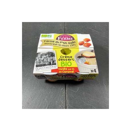 Crème vanille sur lit de caramel bio- Par 4Crèmes desserts, riz au laitLE P TIT GALLO