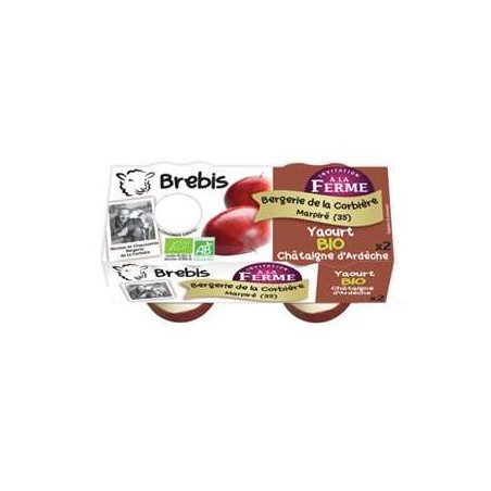 yaourt fermier brebis chataigne-par 2Yaourts (brebis)Bergerie de la Corbière
