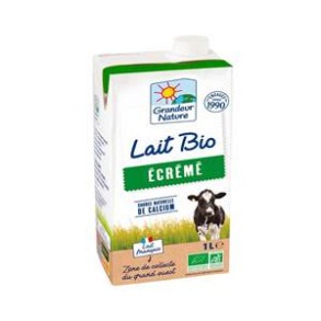 Lait UHT (brique) écrémé bio- 1 l-Produits frais-BIODIS FRAIS