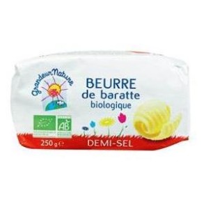 Beurre de baratte bio demi-sel- 250 grs-Lait et beurre-BIODIS FRAIS