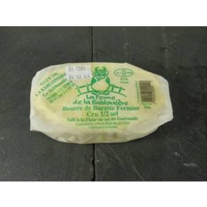beurre baratte fermier 1/2 sel (Guipry) - 250g-Produits frais-FERME DE LA SABLONNIERE