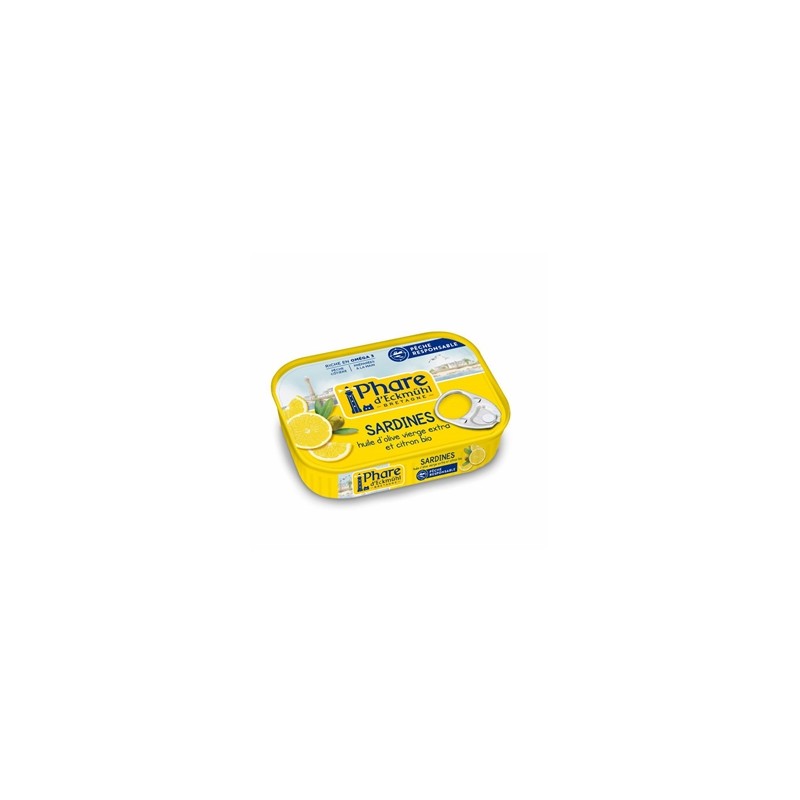 Poissonnerie-Sardines à huile d'olive et au citron - 135 g-BIODIS