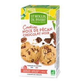 Pâtisserie et biscuits-Cookies noix de pécan Chocolat noir - 175 g-BIODIS
