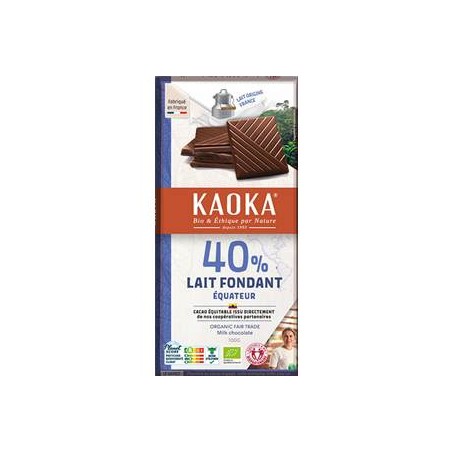 Chocolat au lait 40% KAOKA 100gFruits légumes frais, autresBIODIS FRAIS