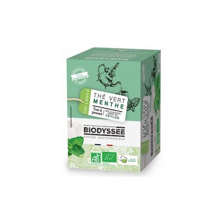 Thé vert menthe de ceylan bio-20 sachetsProduits BioBIODIS