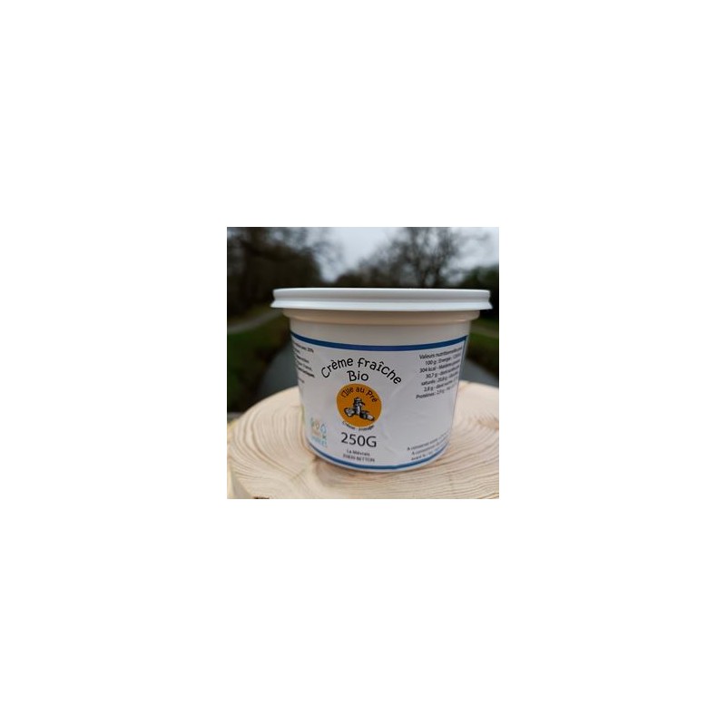 Crème fraîche pasteurisée bio- 250g-Crèmes fraîches-ILLE AU PRE
