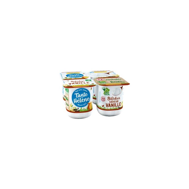 Yaourts (vache)-Le yaourt bifidus vanille par 4- bio-BIODIS FRAIS Yaourts (vache)-Le yaourt bifidus vanille par 4- bio-BIODIS FRAIS