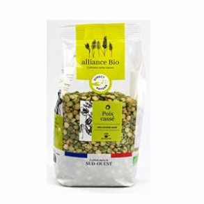 Fruits et légumes secs Pois casses bio- sachet de 500 g BIODIS