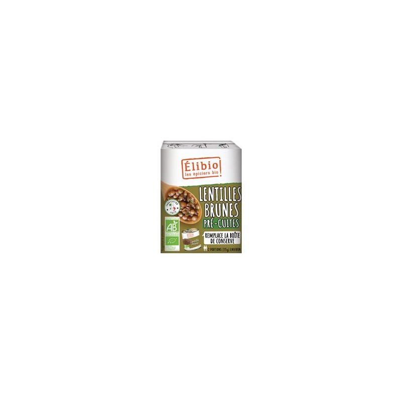 Lentilles bio pré-cuites 380 gProduits BioAsso élibio