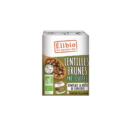 Lentilles bio pré-cuites 380 gProduits BioAsso élibio