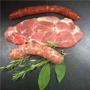 Le veau-1 Echine 1cote agneau 1 merguez - le lot-BARON SYLVAIN- Charc