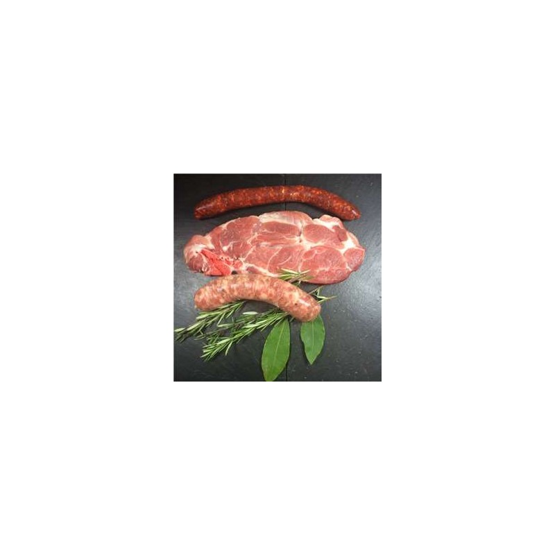 1 Echine 1cote agneau 1 merguez - le lotViandes et charcuterieBARON SYLVAIN- Charc