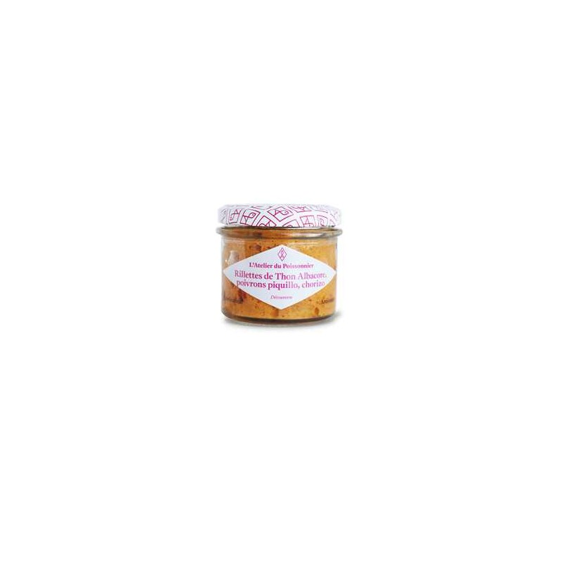 Rillettes thon-piquillo-chorizo-90 grsConserve de poissonL'atelier du poissonnier