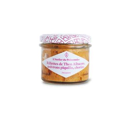 Rillettes thon-piquillo-chorizo-90 grsConserve de poissonL'atelier du poissonnier