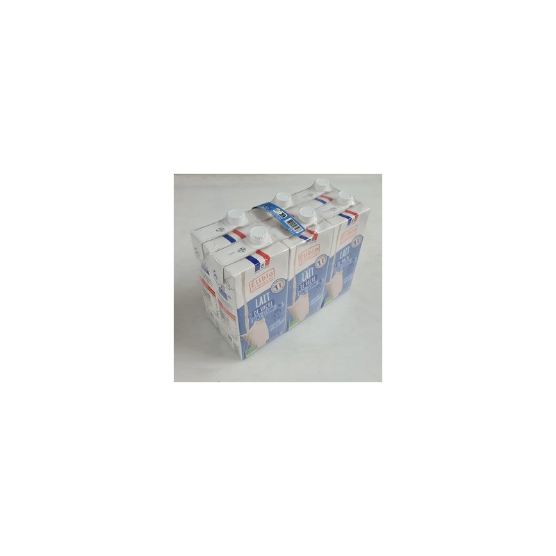 Lait UHT (Elibio) demi-écrémé- Pack de 6Produits fraisAsso élibio