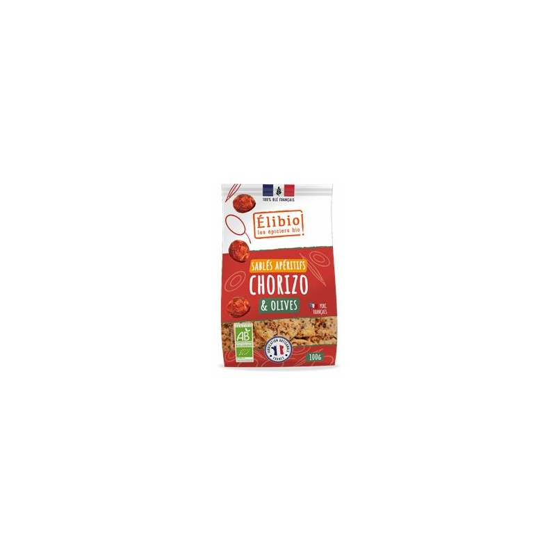 Sablé apéro Chorizo olives-100 grsBiscuits apéritifs bioBIODIS