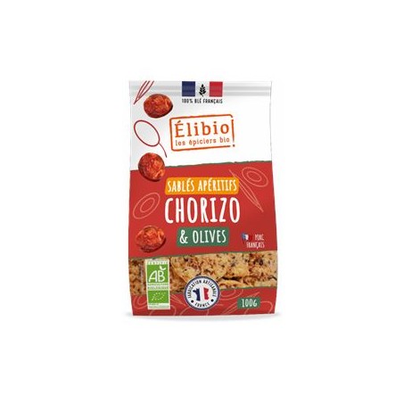 Sablé apéro Chorizo olives-100 grsBiscuits apéritifs bioBIODIS