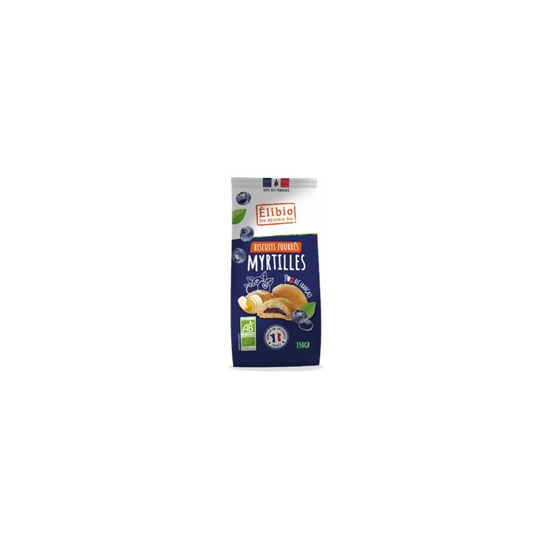 Biscuits bio fourrés Myrtille-150 grsGâteaux tendre, moêlleuxAsso élibio