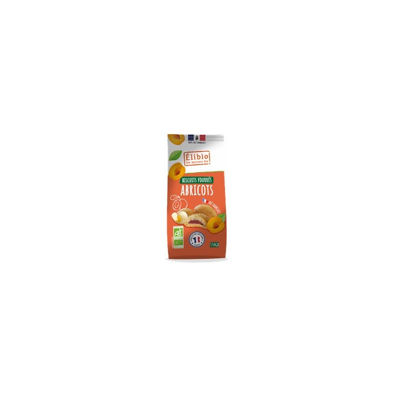 Biscuits bio fourrés Abricot-150 grsGâteaux tendre, moêlleuxAsso élibio